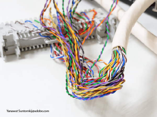 Old copper phone wires